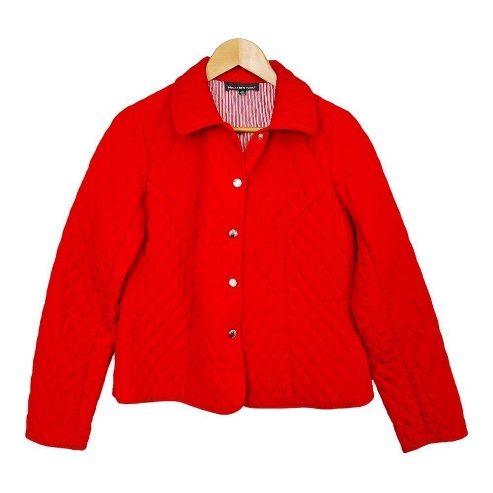 Briggs New York Coat Ted Size PL Quilted Snap Buttons Classic Style